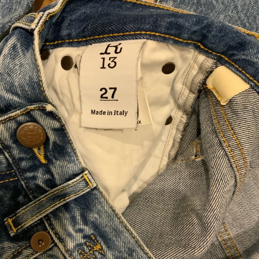 R13 Distressed Boyfriend Jeans – Sizes 27 & 28 - Picture 3 of 8